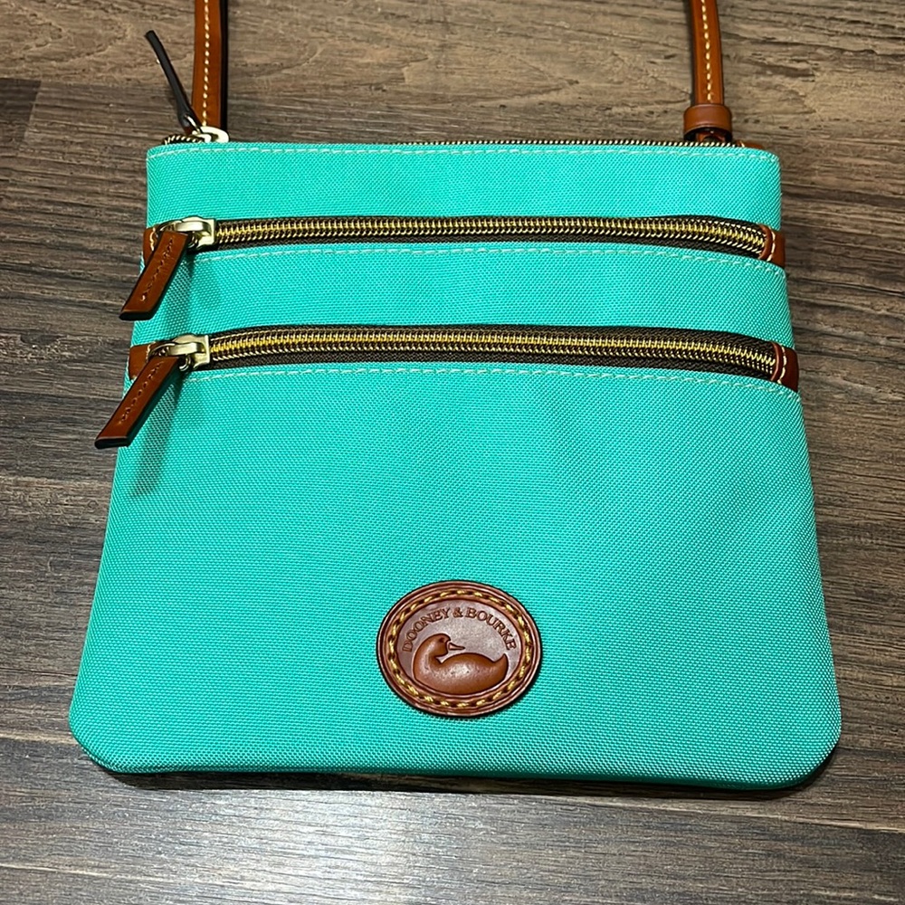 Mint green Dooney and Bourke cross body bag